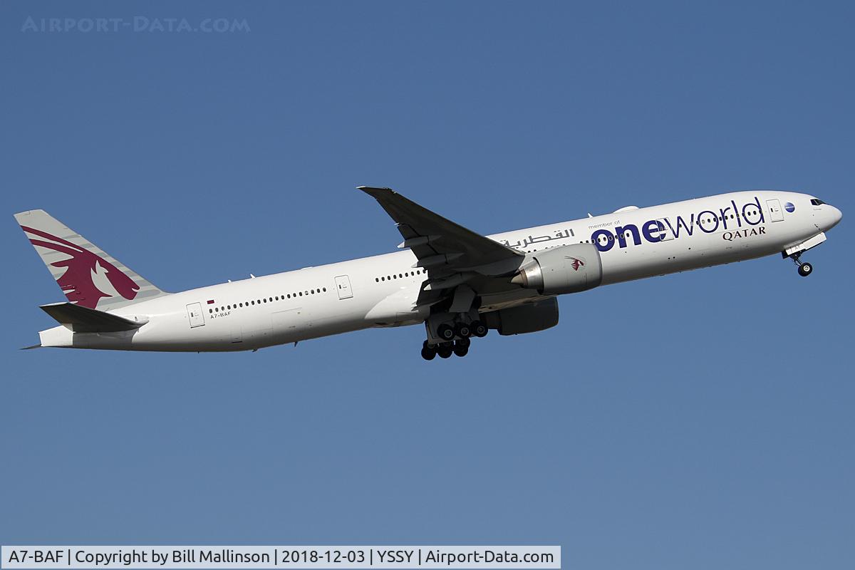 A7-BAF, 2009 Boeing 777-3DZ/ER C/N 37661, OFF TO CBR