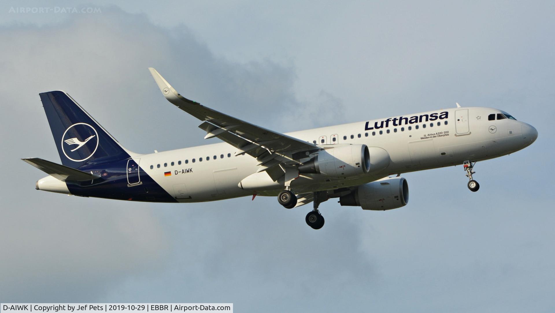 D-AIWK, 2019 Airbus A320-214 C/N 9058, At Brussels.