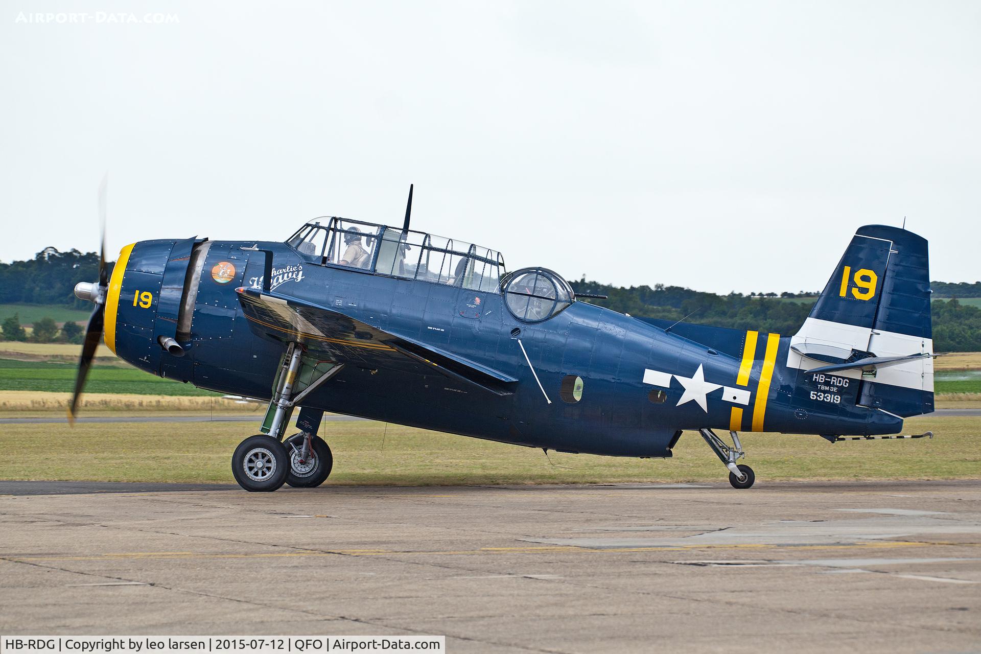 HB-RDG, 1945 Grumman TBM-3R Avenger C/N 3381, Duxford 12.7.2015