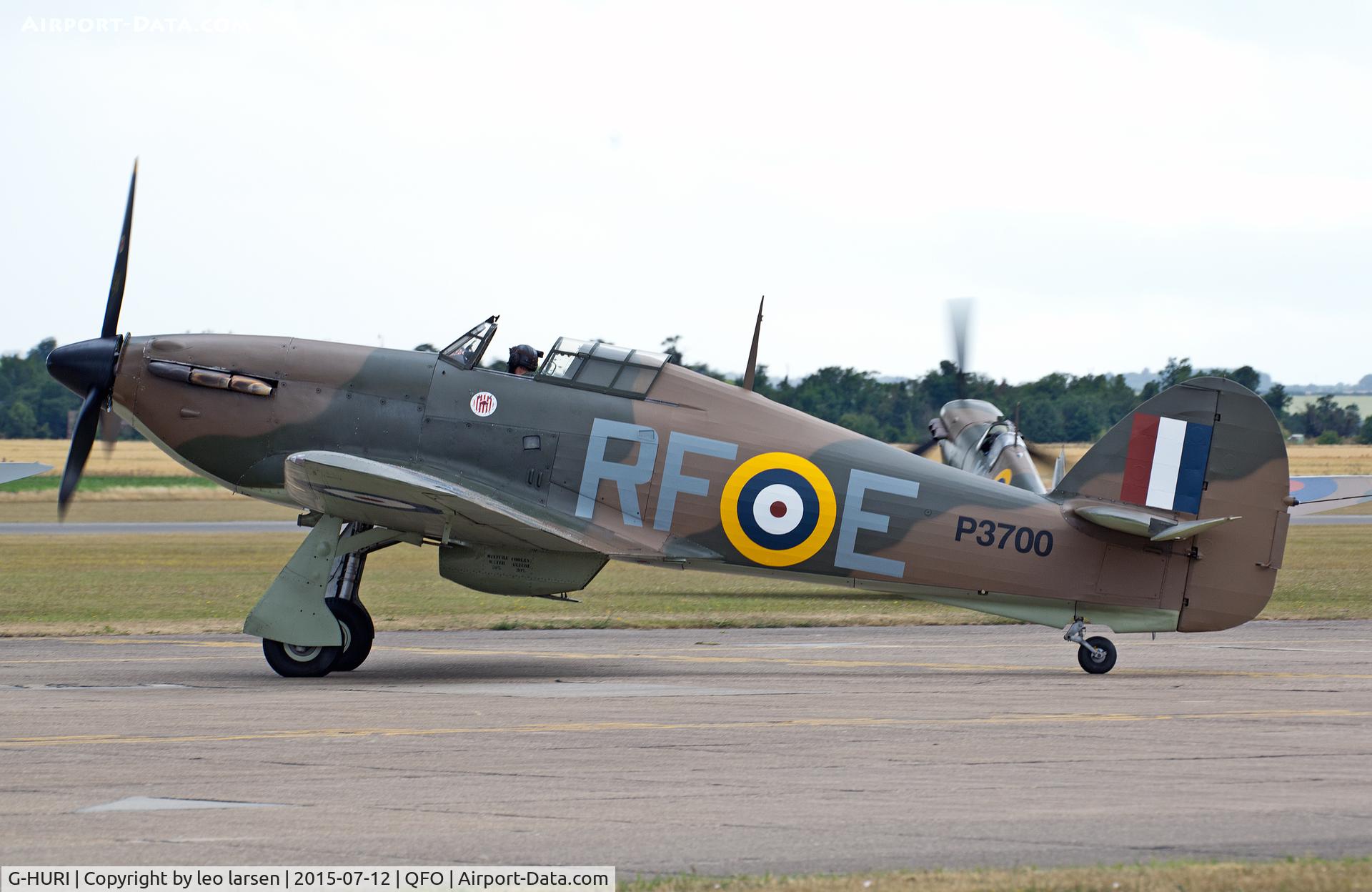 G-HURI, 1942 Hawker (CCF) Hurricane Mk12A C/N 72036, Duxford 12.7.2015