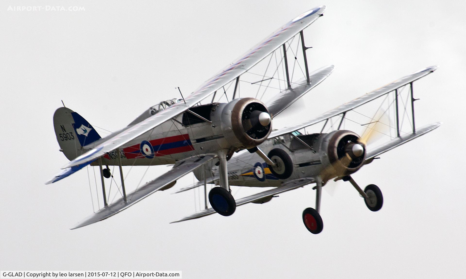 G-GLAD, 1939 Gloster Gladiator Mk2 C/N G5/75751, Duxford 12.7.2015