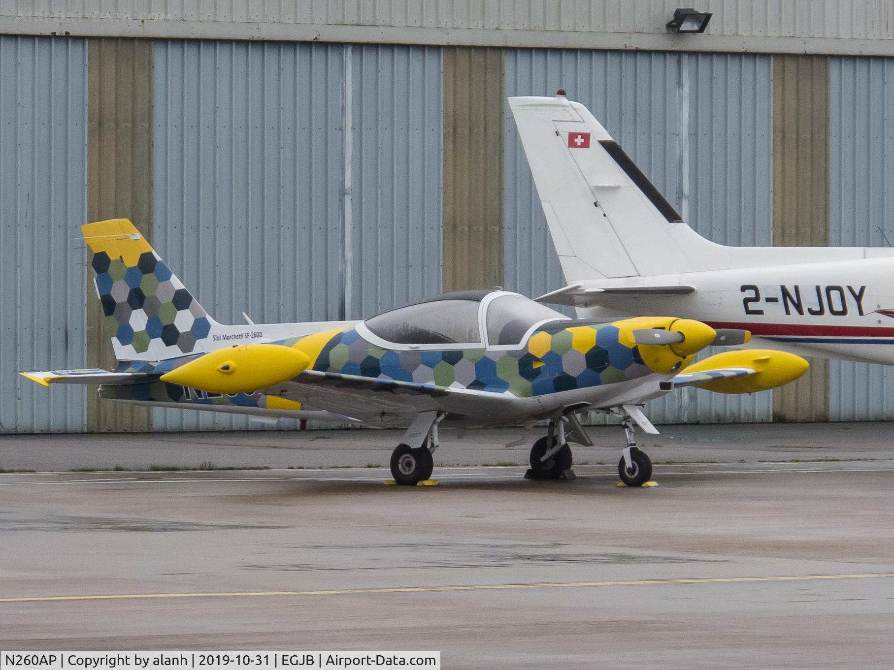 N260AP, 1992 SIAI-Marchetti F-260D C/N 839, Parked at ASG, Guernsey