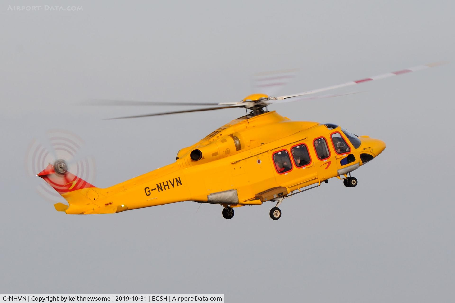 G-NHVN, 2015 AgustaWestland AW-139 C/N 31700, Returning from first flight as G-NHVN formerly OO-NSN.