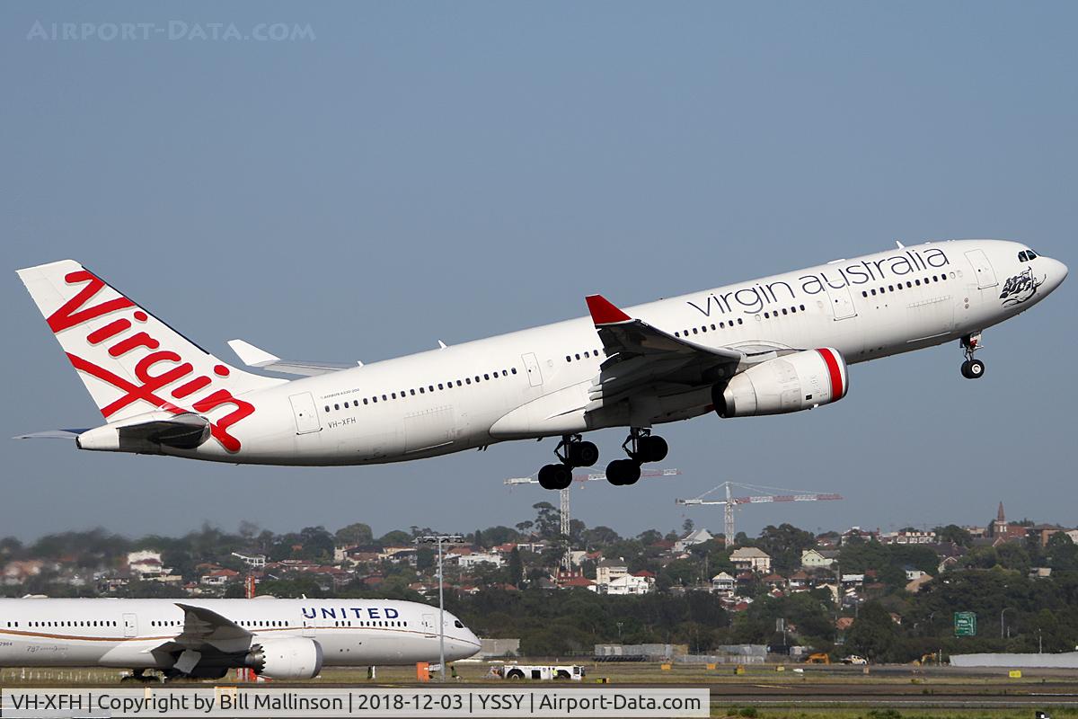 VH-XFH, 2013 Airbus A330-243 C/N 1452, away to PER
