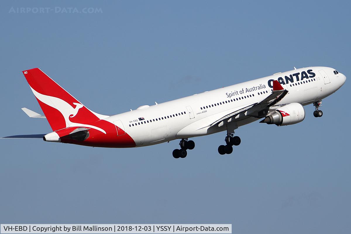 VH-EBD, 2003 Airbus A330-201 C/N 0513, OFF TO MEL