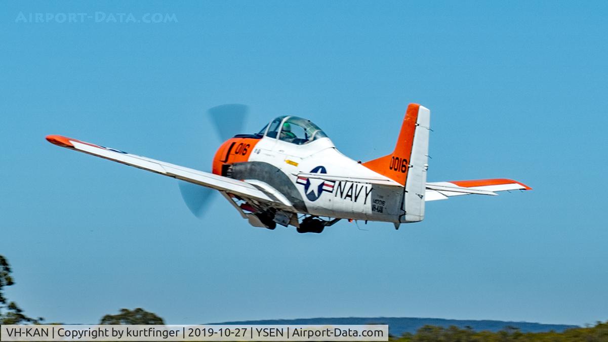 VH-KAN, 1955 North American T-28B Trojan C/N 219-15, VH-KAN North American T-28B Trojan Serpentine airfield 271019.