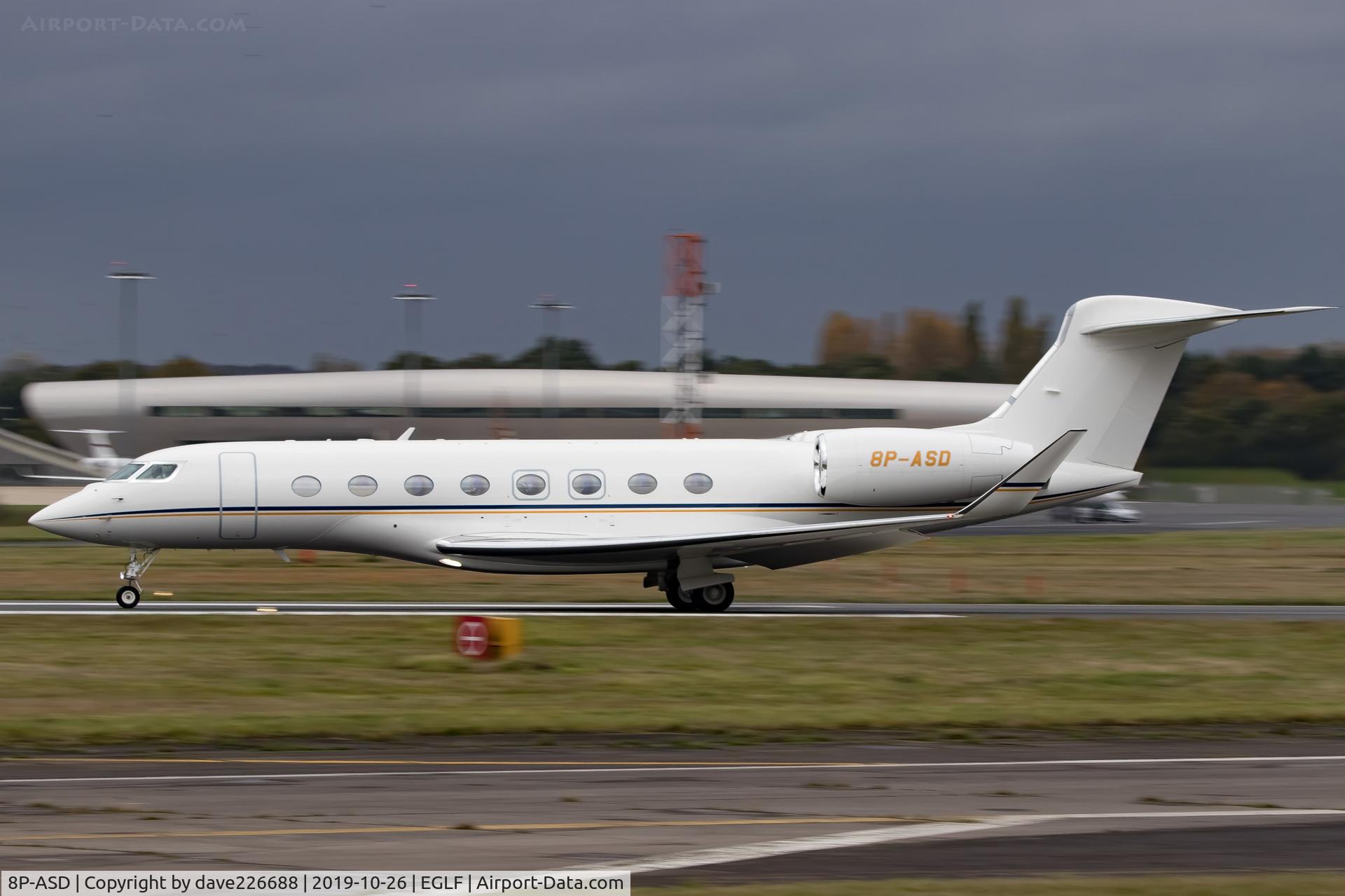 8P-ASD, 2016 Gulfstream G-VI (G650ER) C/N 6245, G650ER heading home to Barbados from Farnborough after a week long stay