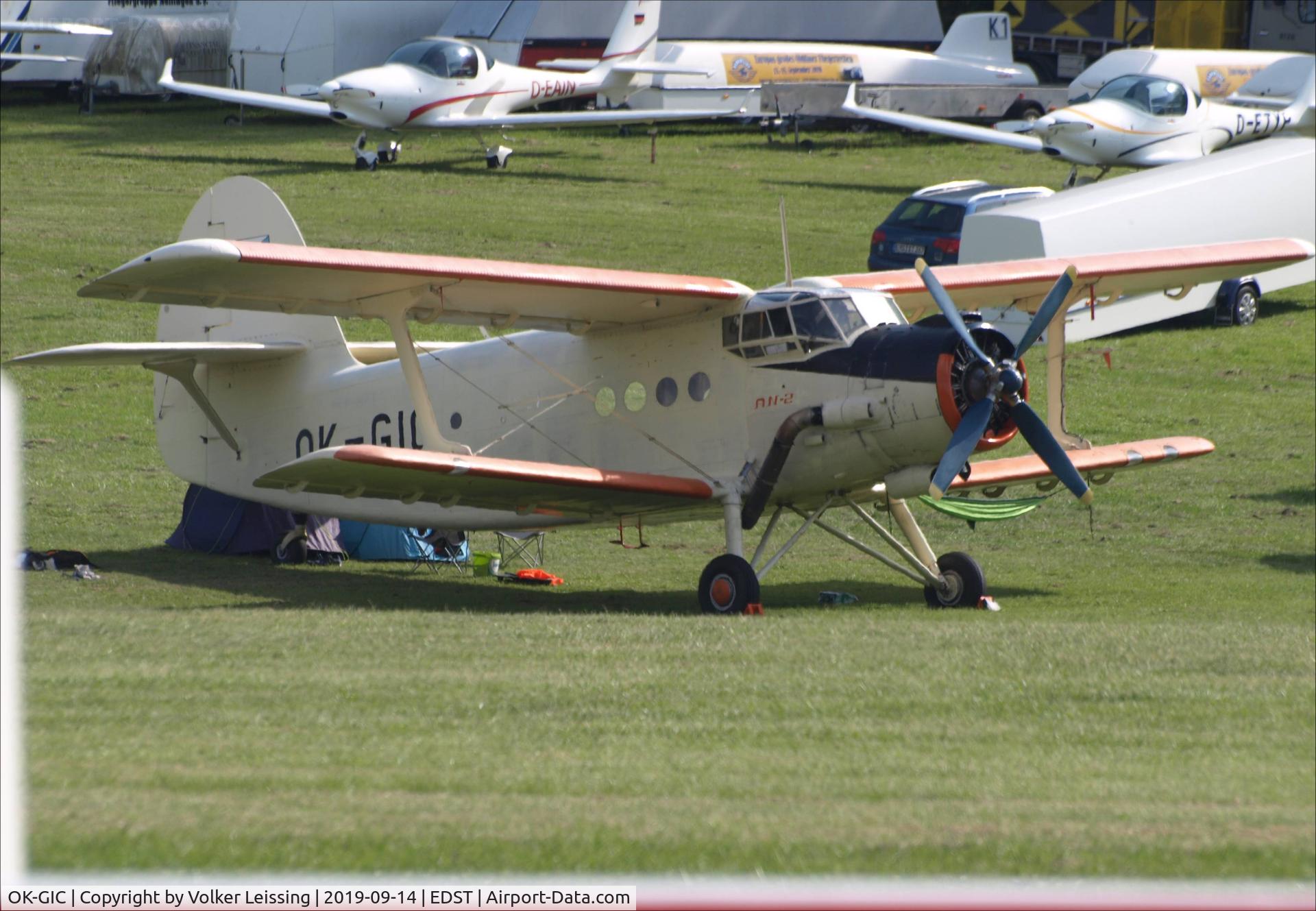 OK-GIC, 1976 Antonov (PZL-Mielec) AN-2T C/N 1G168-03, parking at ott19
