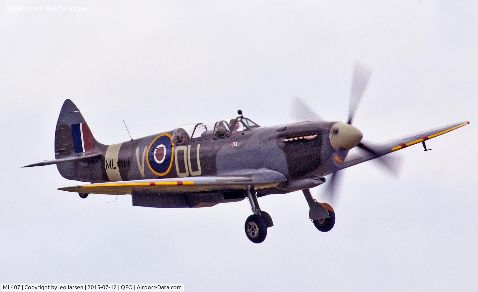 ML407, 1944 Supermarine 509 Spitfire LF.IX (T.IX) C/N CBAF.8463, Duxford 12.7.2015