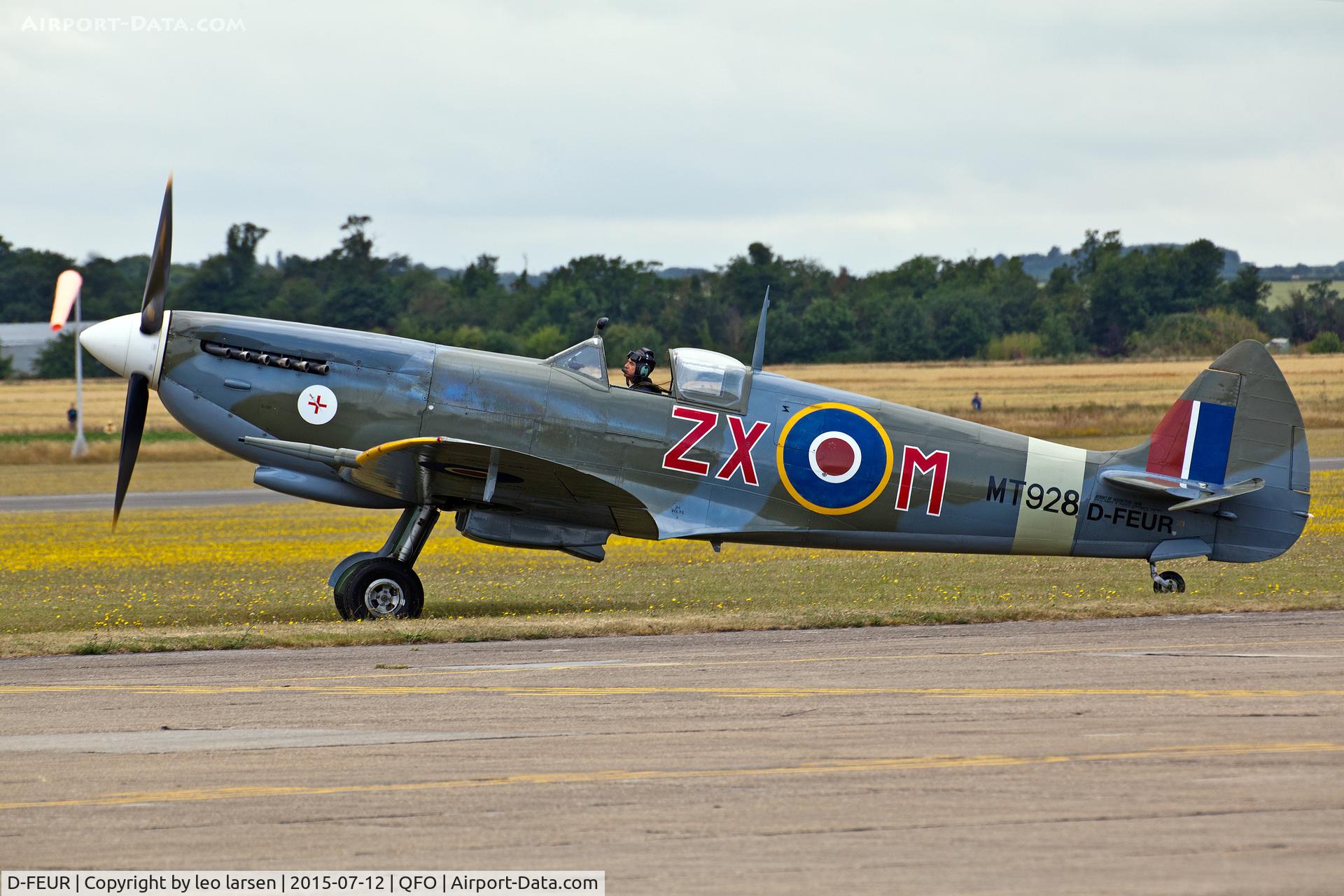 D-FEUR, 1944 Supermarine 359 Spitfire HF.VIIIc C/N 6S/583793, Duxford 12.7.2015