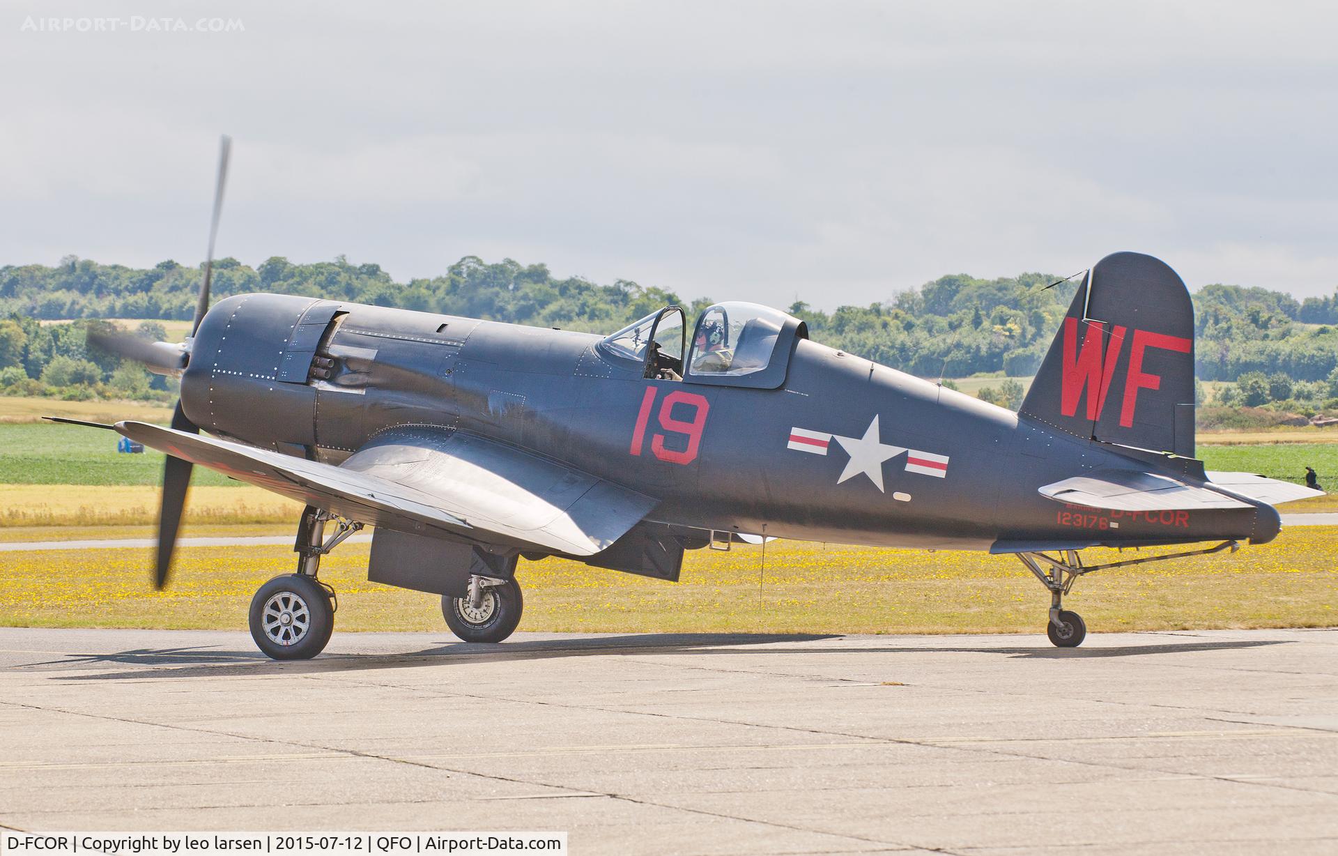 D-FCOR, 1950 Vought F4U-5NL Corsair C/N 124541, Duxford 12.7.2015