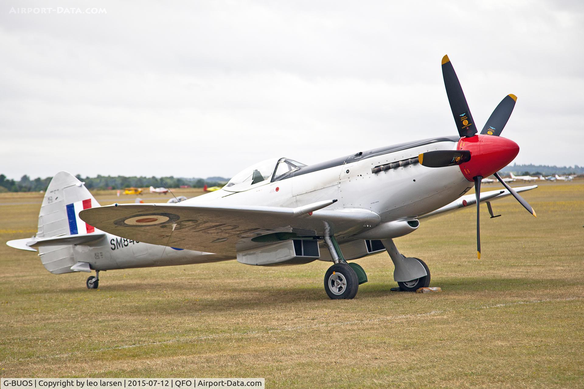 G-BUOS, 1945 Supermarine 394 Spitfire FR.XVIIIe C/N 6S/672224, Duxford 12.7.2015