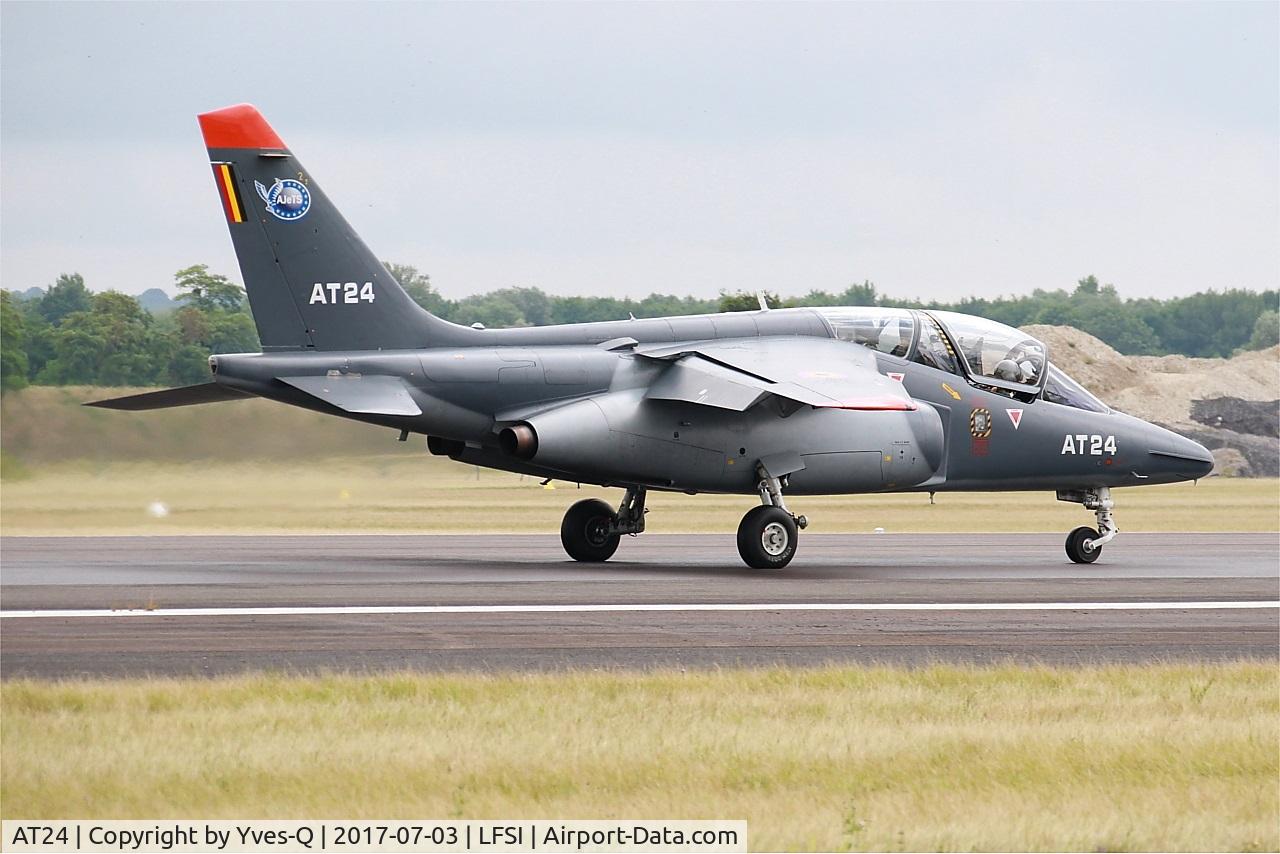 AT24, Dassault-Dornier Alpha Jet 1B C/N B24/1100, Belgian Air Force Dassault-Dornier Alpha Jet 1B, Taxiing rwy 29, St Dizier-Robinson Air Base 113 (LFSI)
