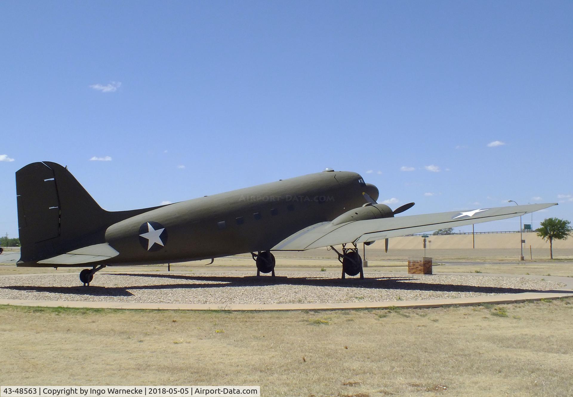 43-48563, 1944 Douglas DC3C (C-47B) C/N 14379, Douglas C-47 outside the Silent Wings Museum, Lubbock TX