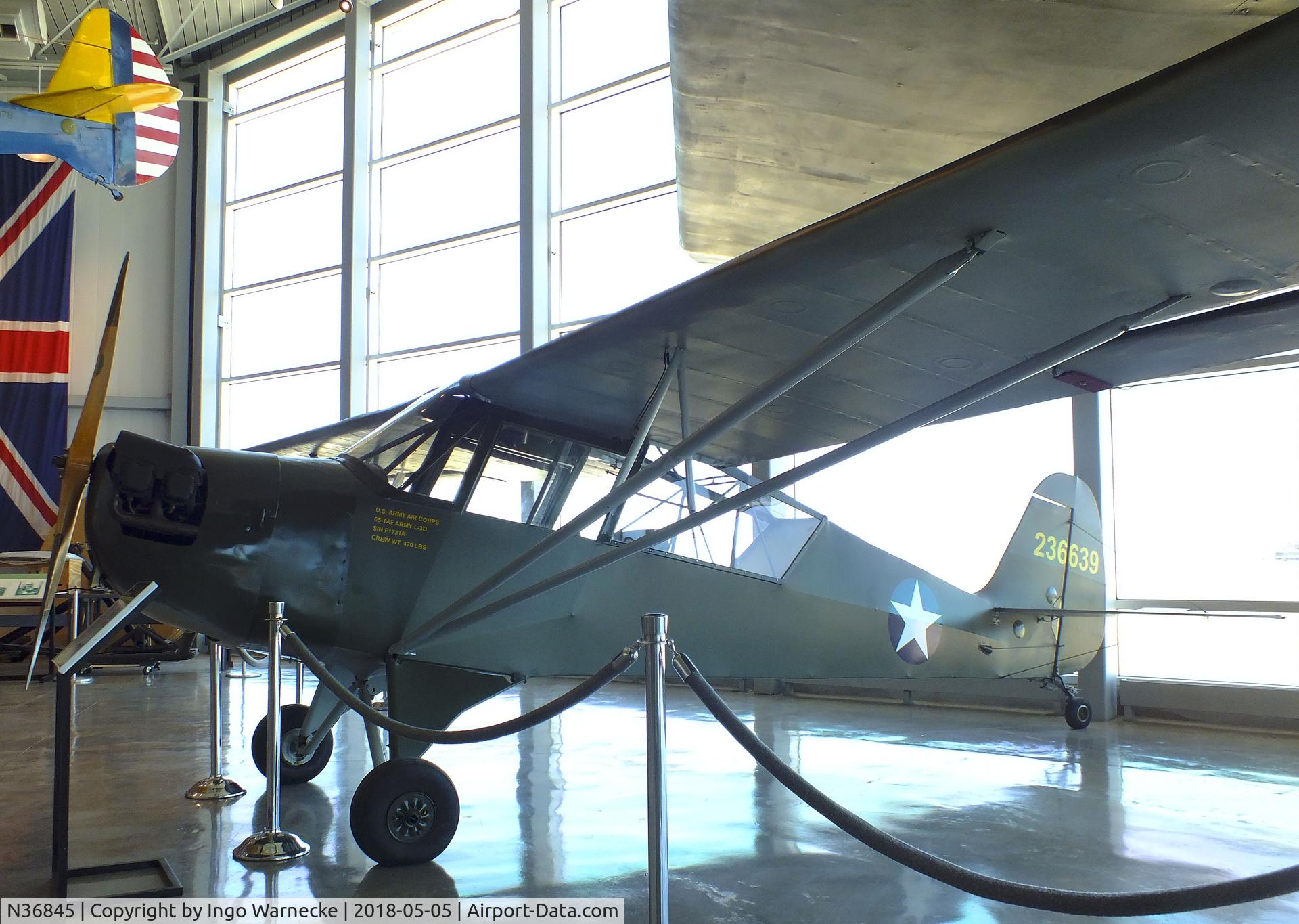 N36845, Aeronca 65-TAC C/N F1731-TA, Aeronca 65-TAC (L-3E) at the Silent Wings Museum, Lubbock TX