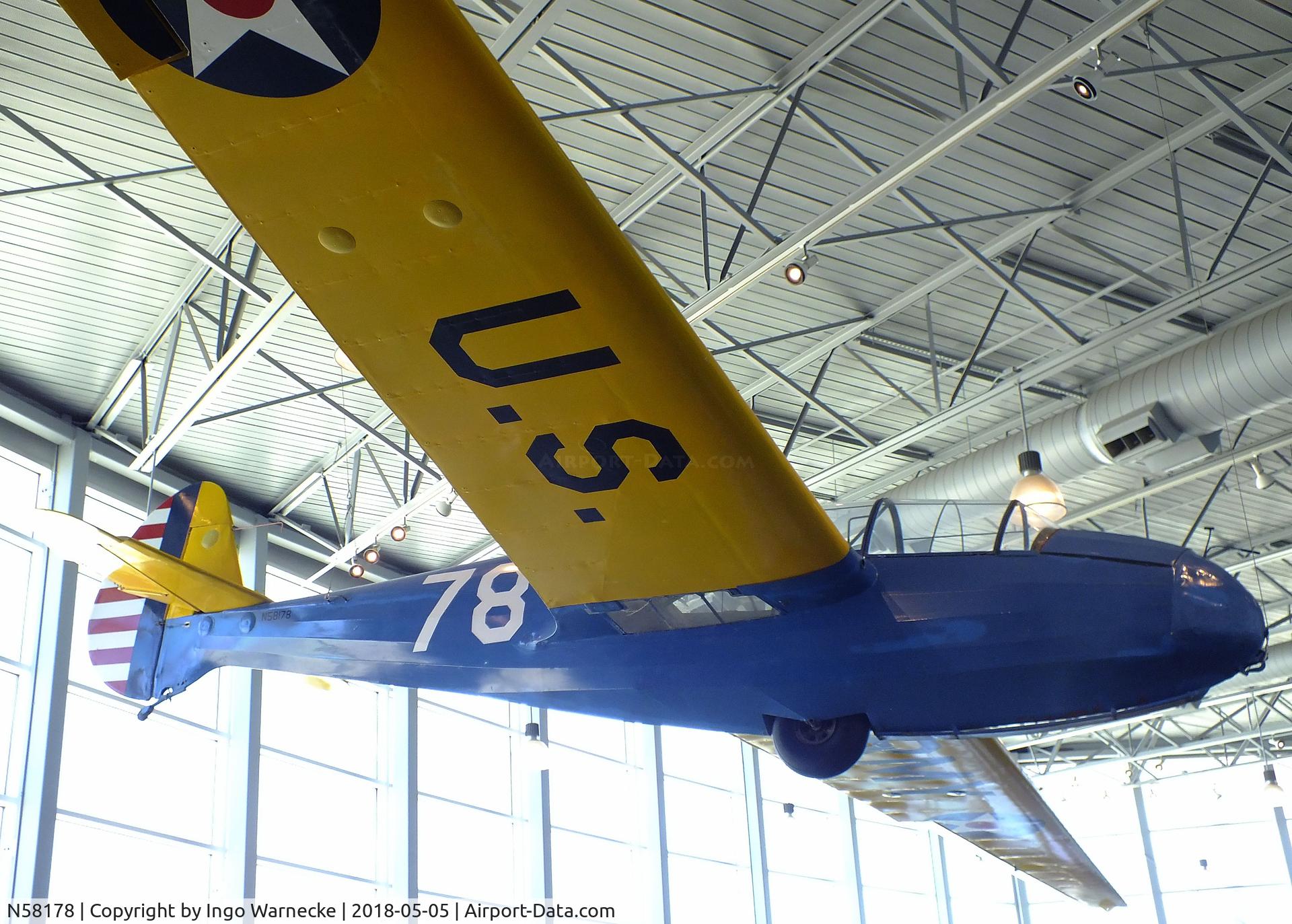 N58178, 1943 Laister-kauffman LK-10A C/N 129, Laister-Kauffman LK-10A (TG-4A) at the Silent Wings Museum, Lubbock TX