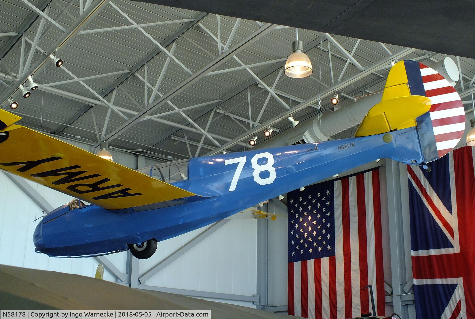 N58178, 1943 Laister-kauffman LK-10A C/N 129, Laister-Kauffman LK-10A (TG-4A) at the Silent Wings Museum, Lubbock TX