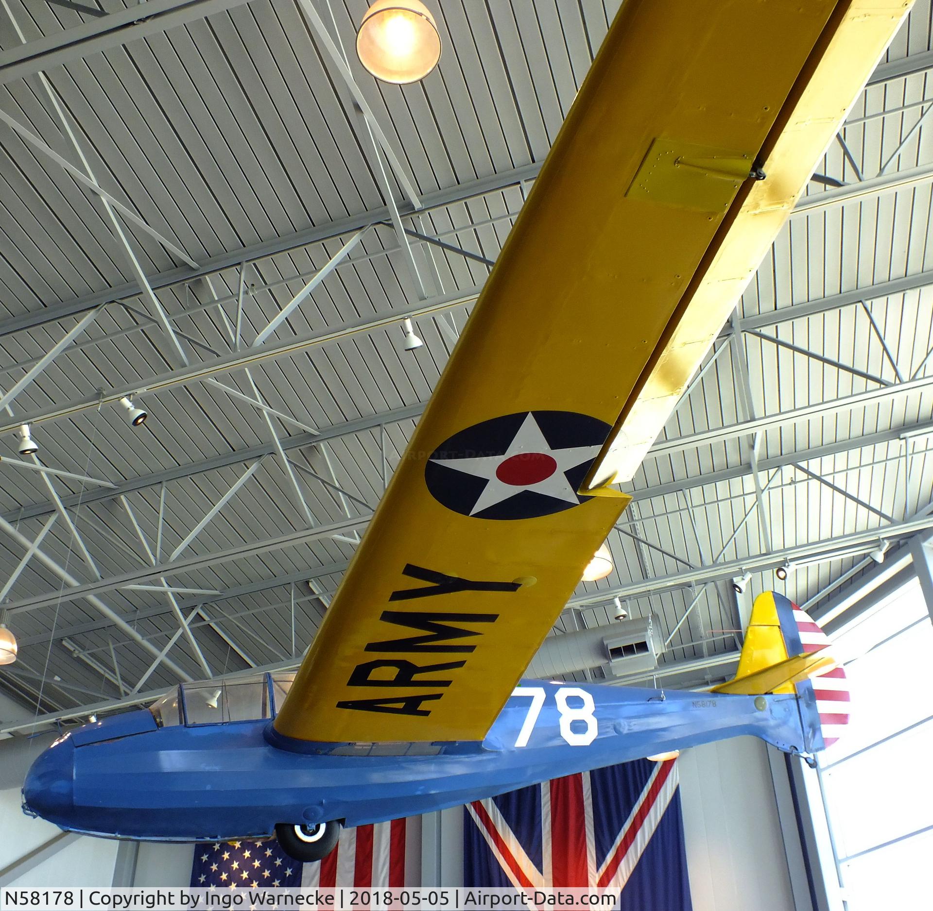 N58178, 1943 Laister-kauffman LK-10A C/N 129, Laister-Kauffman LK-10A (TG-4A) at the Silent Wings Museum, Lubbock TX