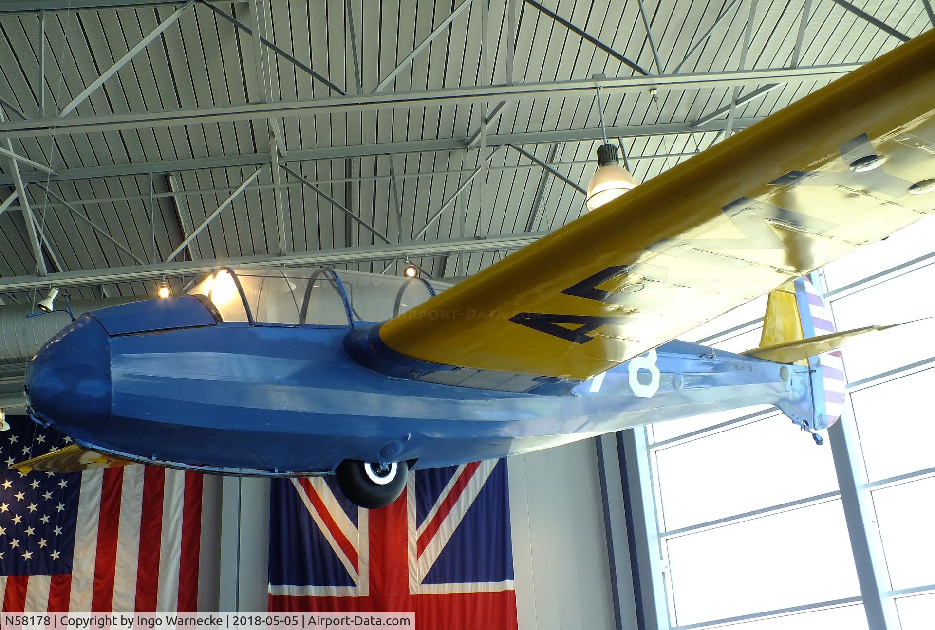 N58178, 1943 Laister-kauffman LK-10A C/N 129, Laister-Kauffman LK-10A (TG-4A) at the Silent Wings Museum, Lubbock TX