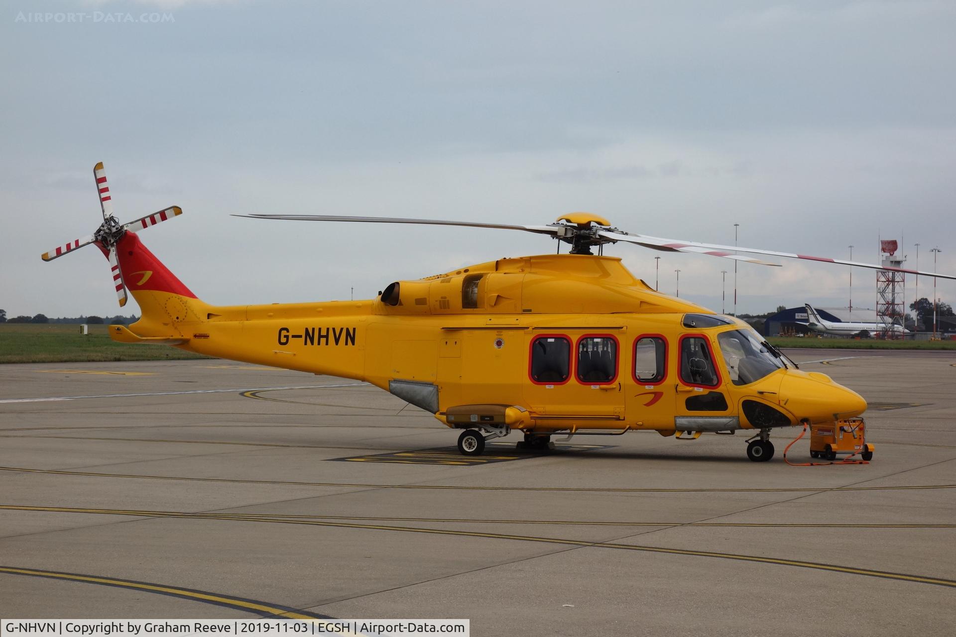 G-NHVN, 2015 AgustaWestland AW-139 C/N 31700, Parked at Norwich.