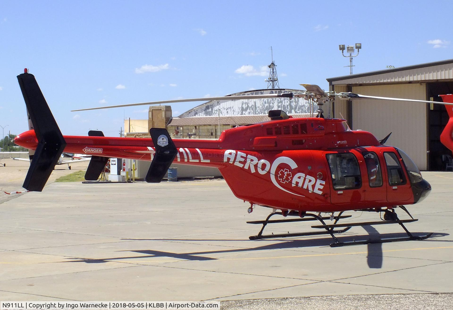 N911LL, 2007 Bell 407 C/N 53792, Bell 407 EMS of AeroCare at Lubbock Preston Smith Intl. Airport, Lubbock TX
