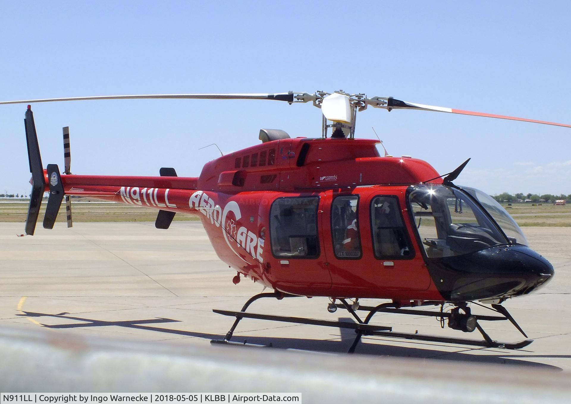 N911LL, 2007 Bell 407 C/N 53792, Bell 407 EMS of AeroCare at Lubbock Preston Smith Intl. Airport, Lubbock TX