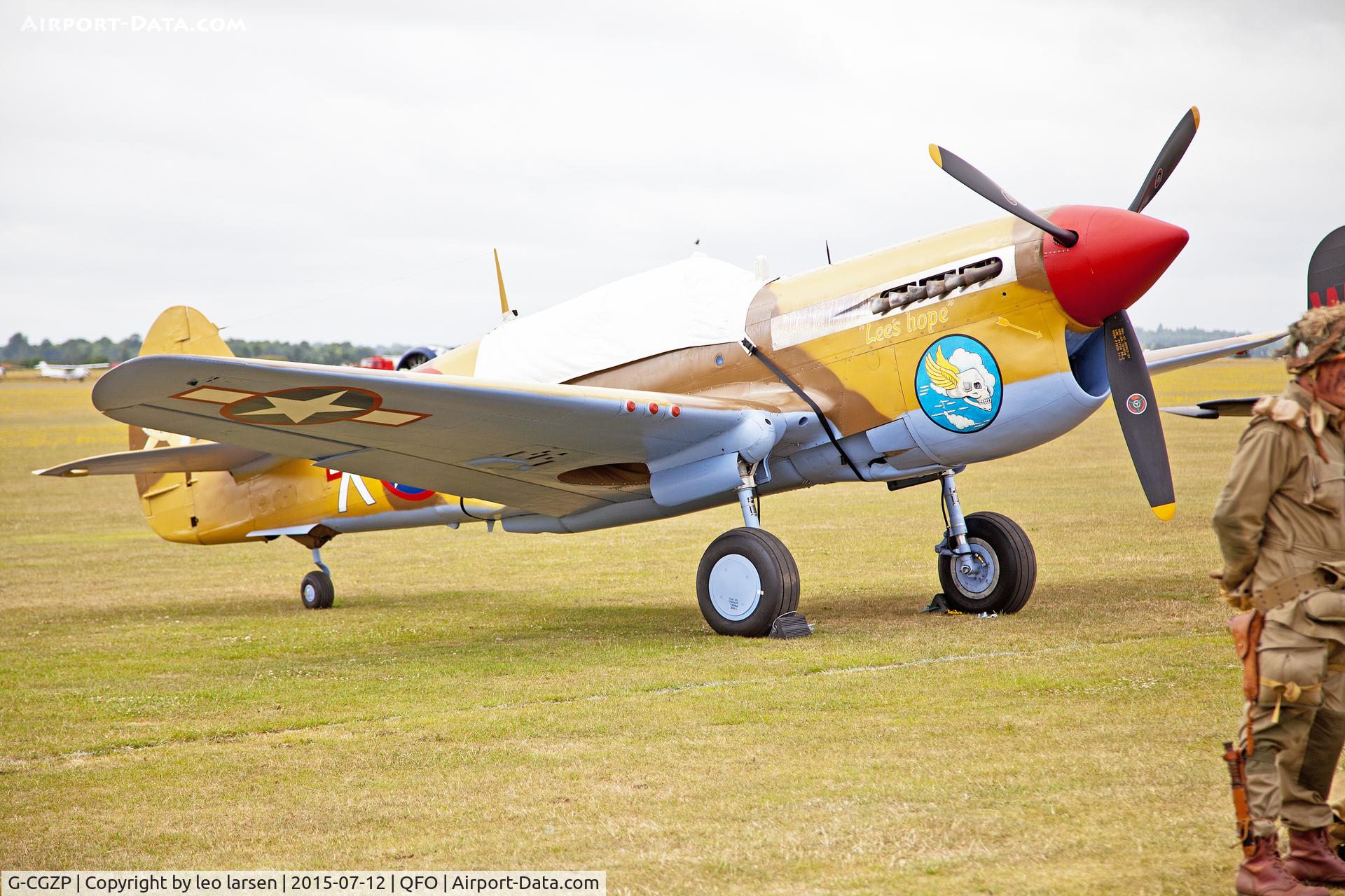 G-CGZP, 1942 Curtiss P-40F Warhawk C/N 19503, Duxford 12.7.2015