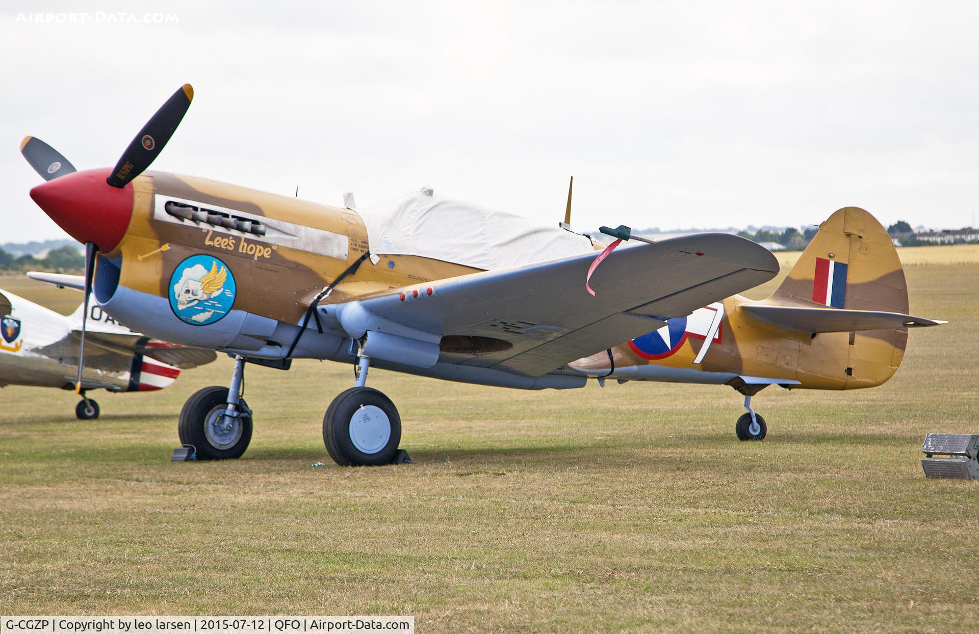 G-CGZP, 1942 Curtiss P-40F Warhawk C/N 19503, Duxford 12.7.2015