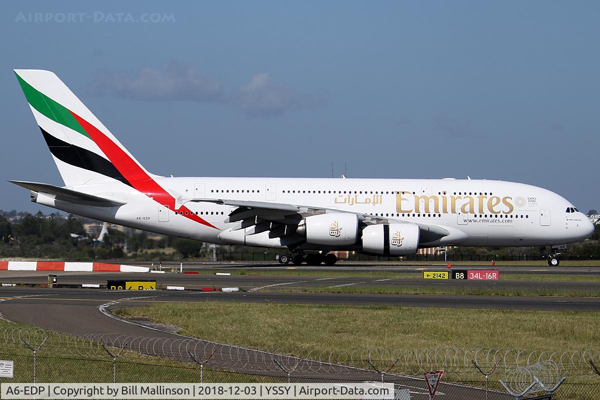 A6-EDP, 2011 Airbus A380-861 C/N 077, TAXI FROM 34L