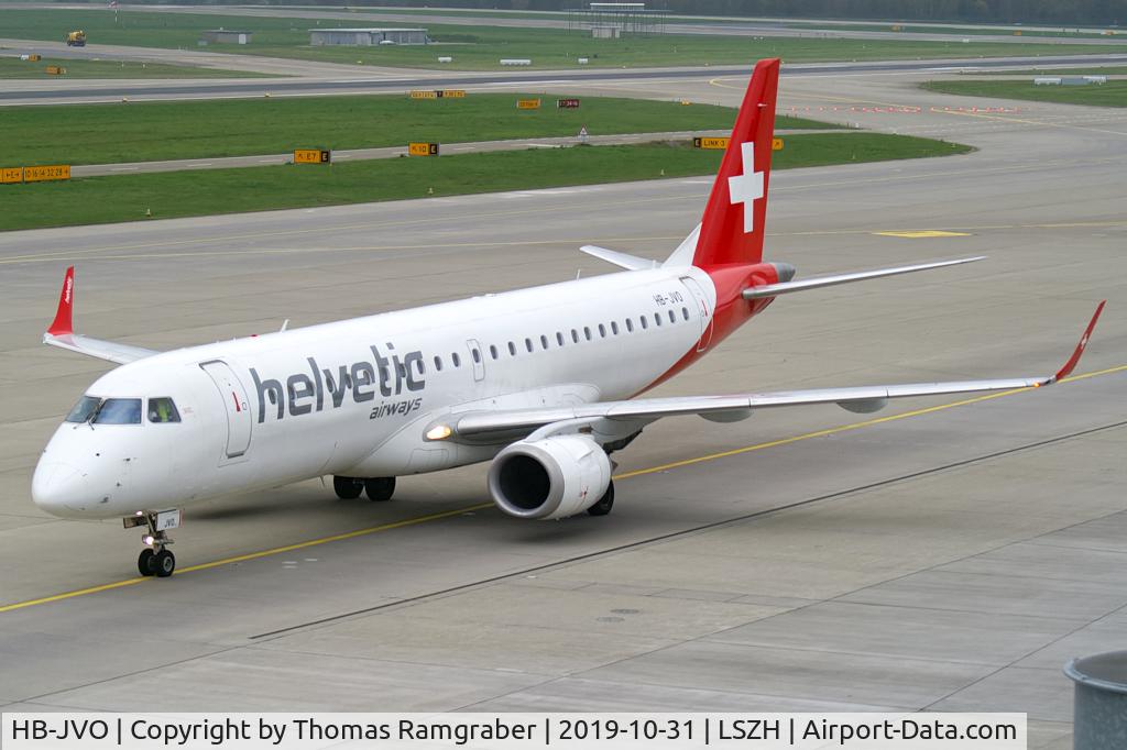 HB-JVO, 2009 Embraer 190LR (ERJ-190-100LR) C/N 19000294, Helvetic Airways Embraer 190
