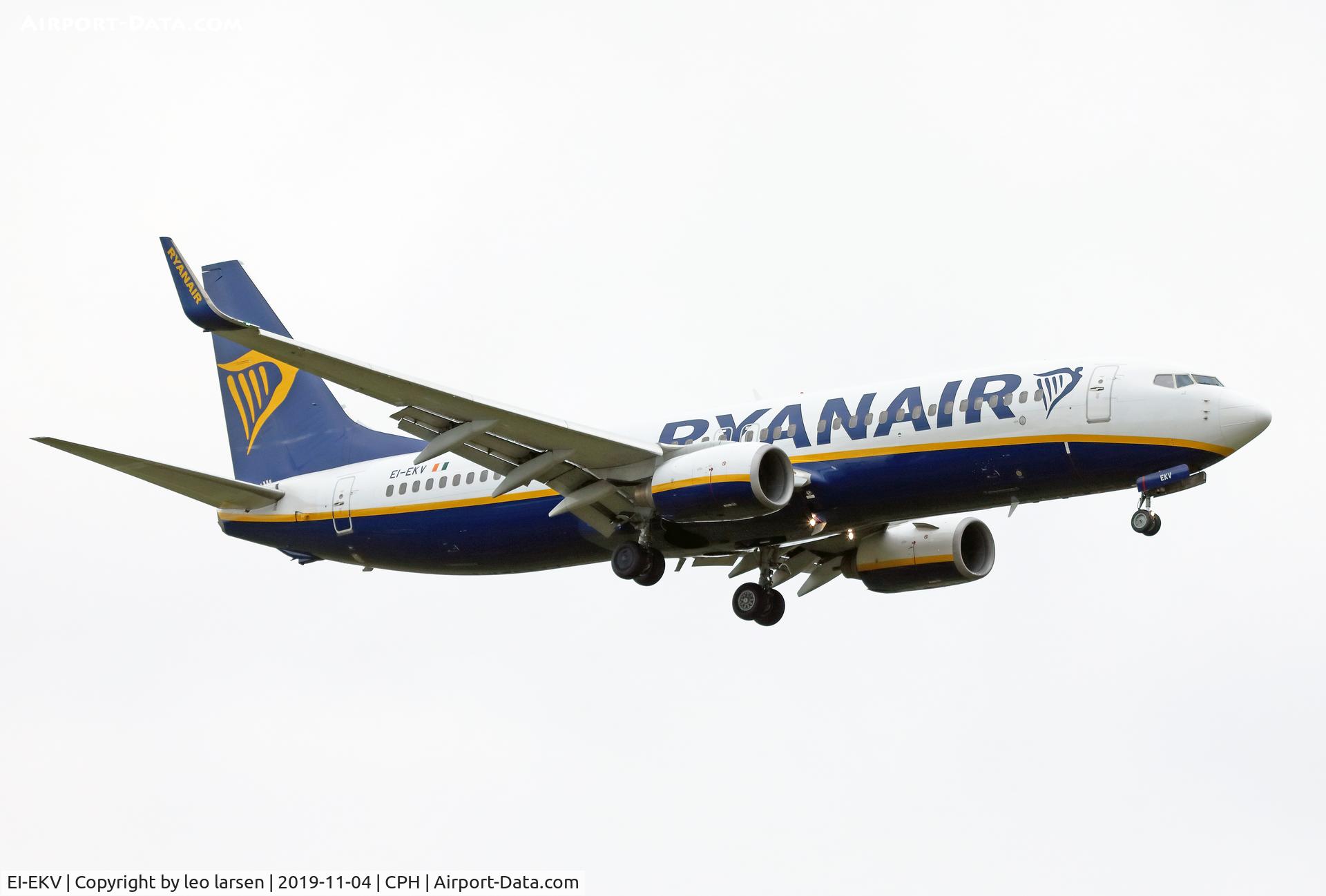 EI-EKV, 2010 Boeing 737-8AS C/N 38507, Copenhagen 4.11.2019