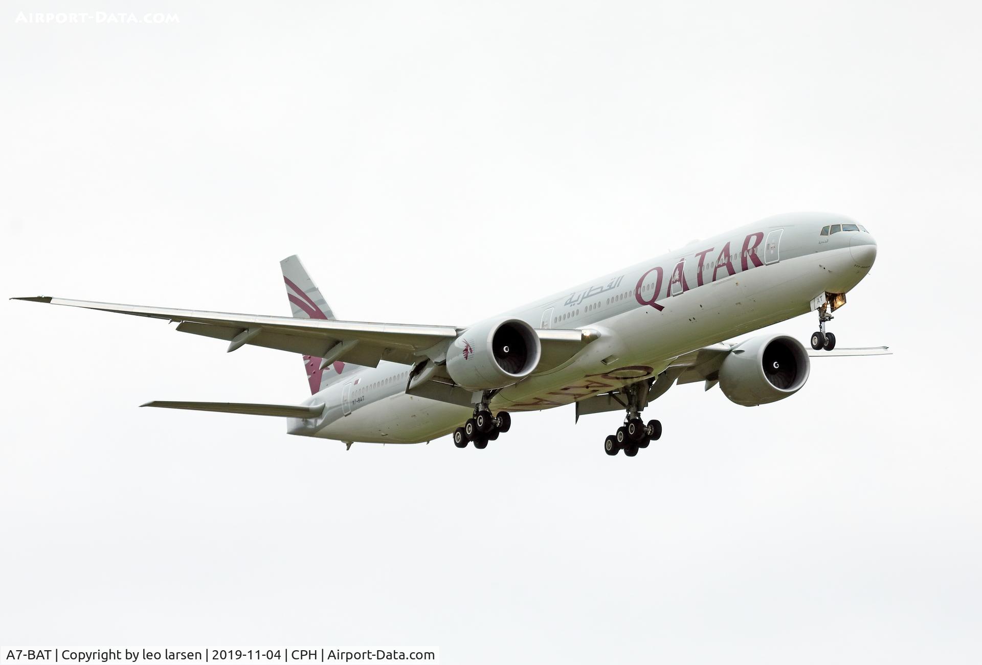 A7-BAT, 2012 Boeing 777-3DZ/ER C/N 41738, Copenhagen 4.11.2019