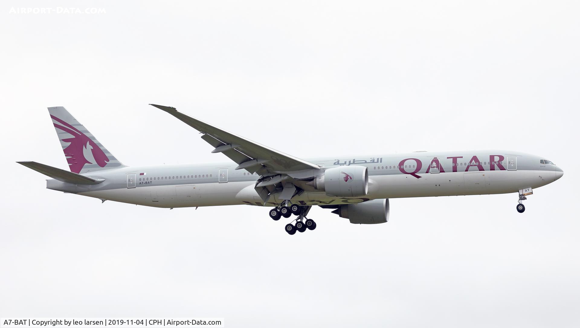 A7-BAT, 2012 Boeing 777-3DZ/ER C/N 41738, Copenhagen 4.11.2019