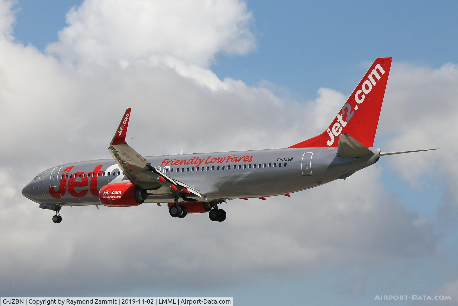 G-JZBN, 2018 Boeing 737-800 C/N 63168, B737-800 G-JZBN Jet2Com