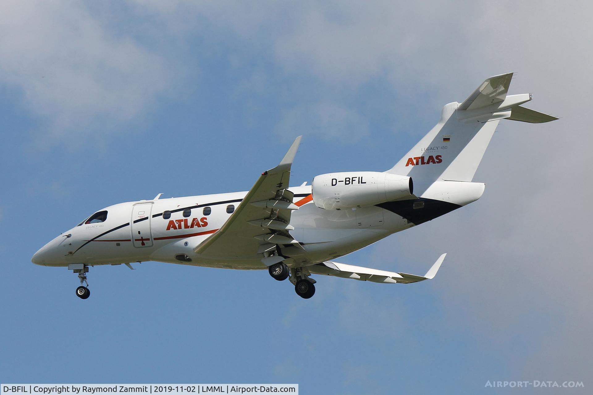 D-BFIL, 2016 Embraer EMB-545 Legacy 450 C/N 55010015, Embraer EMB-545 Legacy450 D-BFIL Atlas Air Services