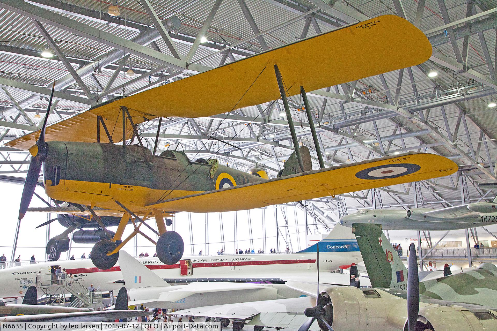 N6635, De Havilland DH-82A Tiger Moth II C/N 85858 (3939?), Duxford 12.7.2015