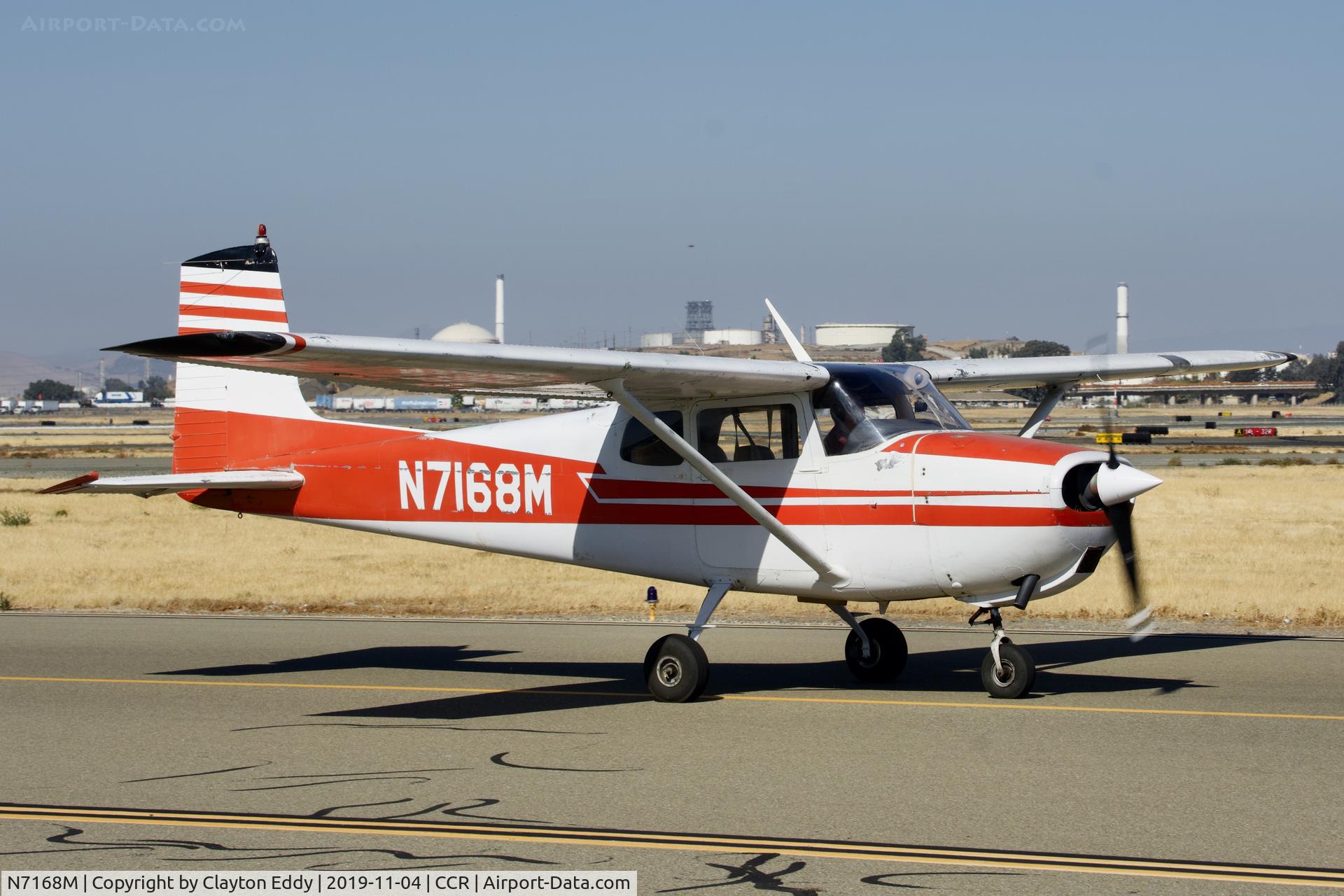 N7168M, 1958 Cessna 175 Skylark C/N 55468, Buchanan Field Concord California 2019.