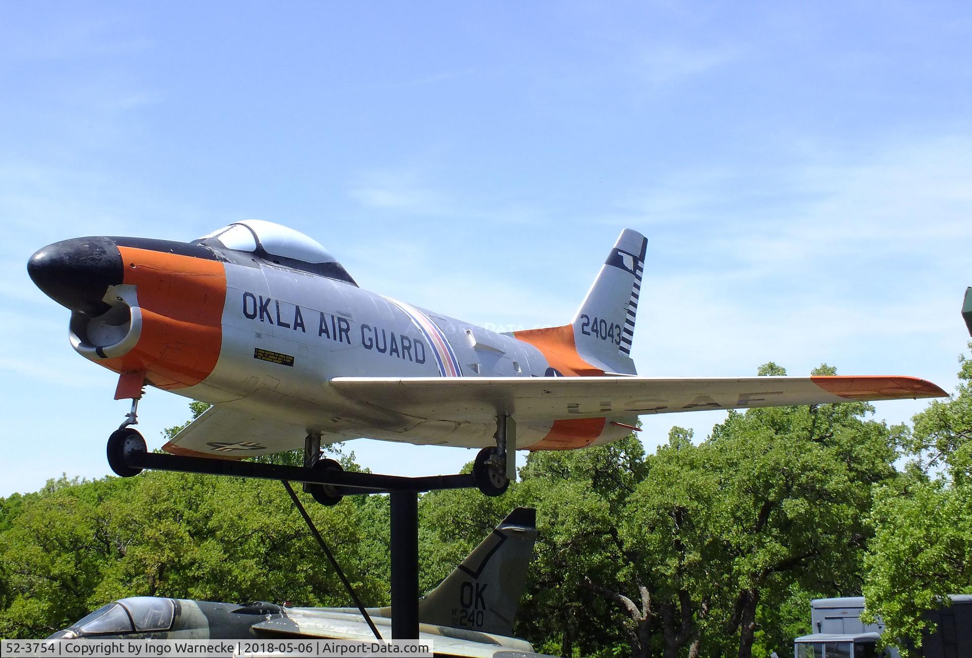 52-3754, 1952 North American F-86D Sabre C/N 190-157, North American F-86D Sabre at the 45th Infantry Division Museum, Oklahoma City OK