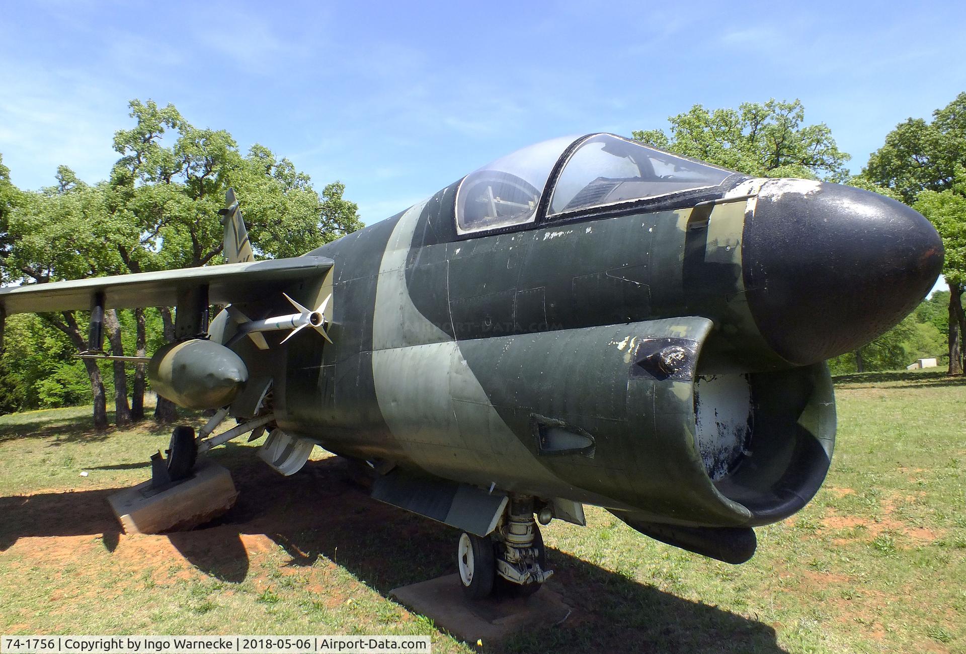 74-1756, 1974 LTV A-7D Corsair II C/N D-431, LTV A-7D Corsair II at the 45th Infantry Division Museum, Oklahoma City OK