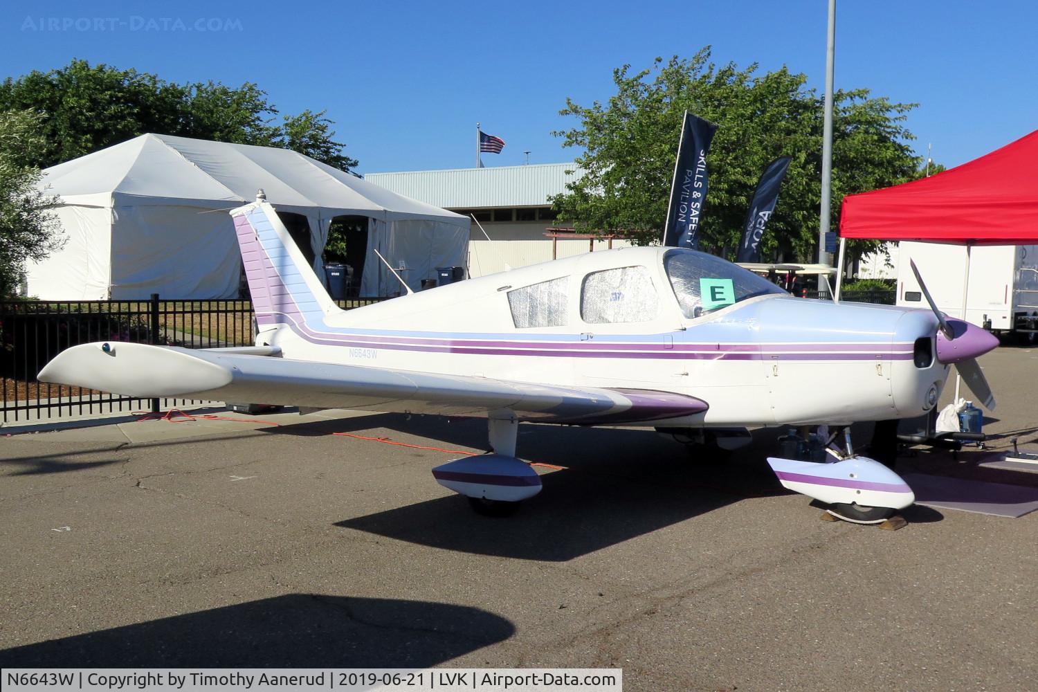 N6643W, 1965 Piper PA-28-140 Cherokee C/N 28-20743, 1965 Piper PA-28-140 Cherokee, c/n: 28-20743, 2019 Livermore AOPA Fly-In