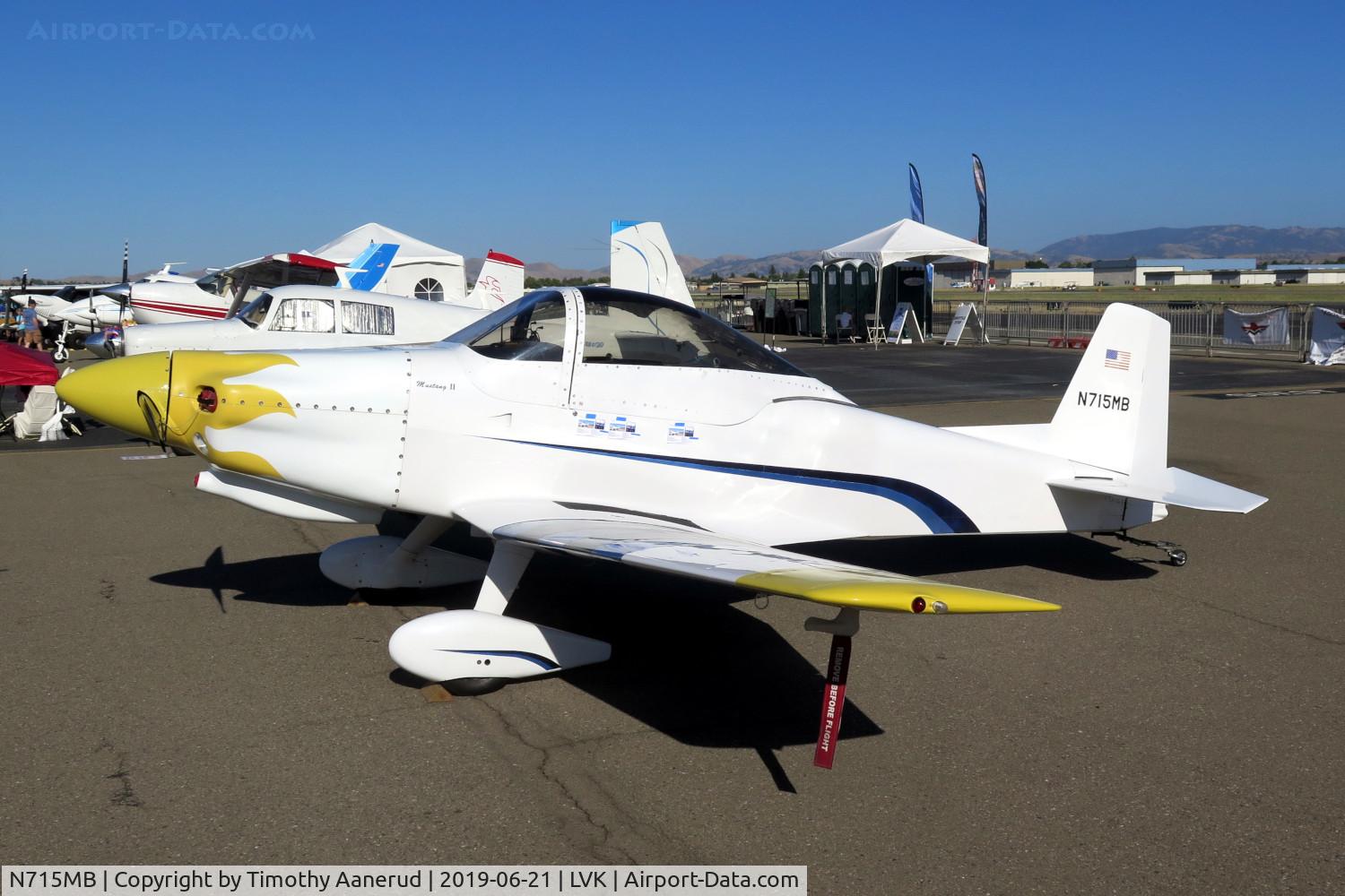 N715MB, Bushby Mustang II C/N M-II-715MB, Bushby Mustang II, c/n: M-II-715MB, 2019 Livermore AOPA Fly-In