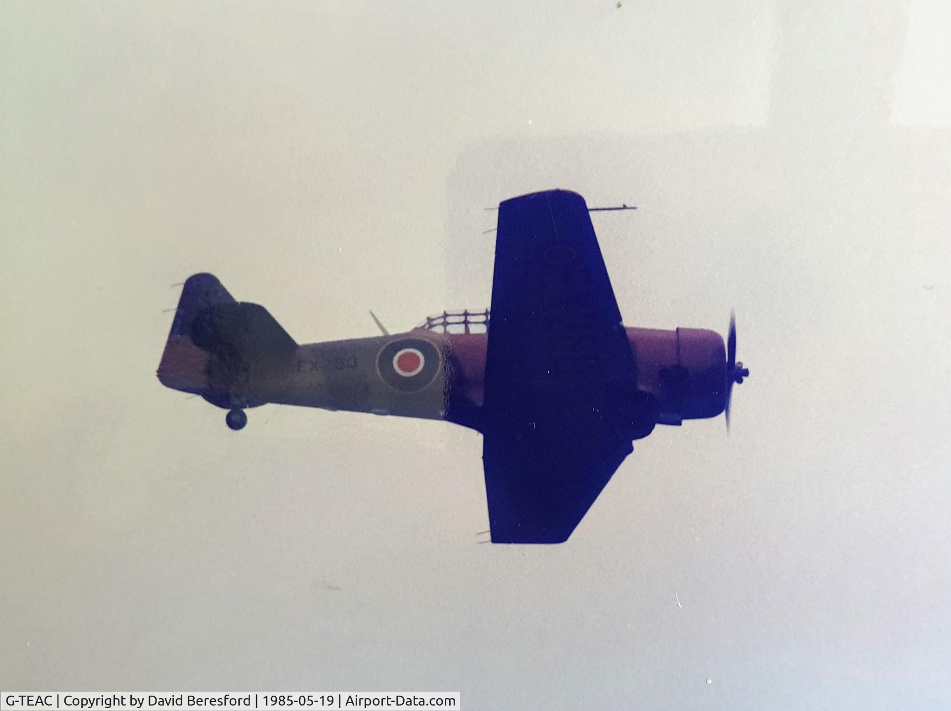 G-TEAC, 1943 North American AT-6C Harvard IIA C/N 88-9706, Taken at Barton Air Show in May 1985.