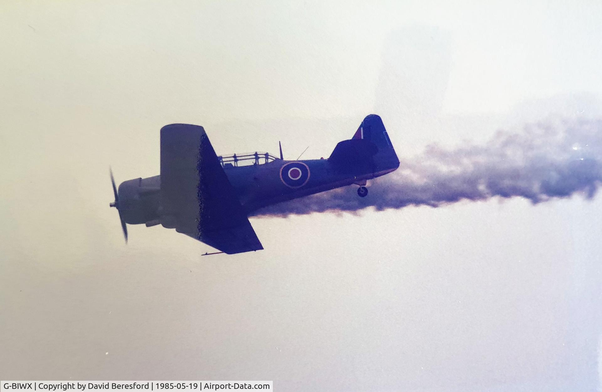 G-BIWX, 1953 Canadian Car & Foundry T-6H Harvard Mk.4M C/N CCF4-409, Taken at Barton Air Show May 1985.