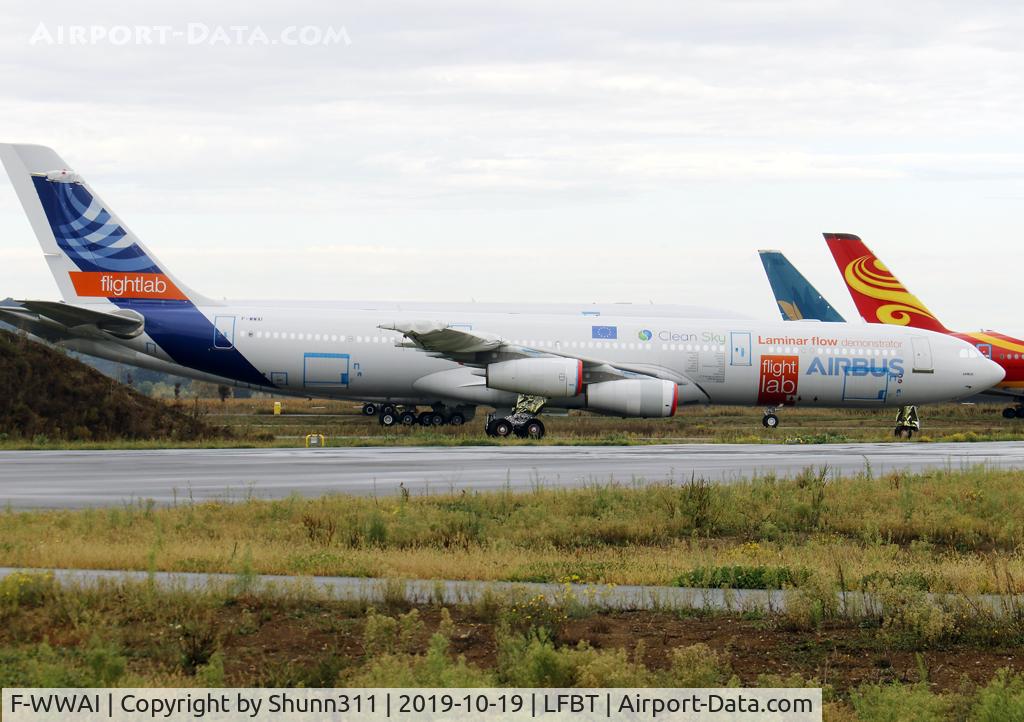 F-WWAI, 1991 Airbus A340-311 C/N 001, Stored @LDE in Blade layout...