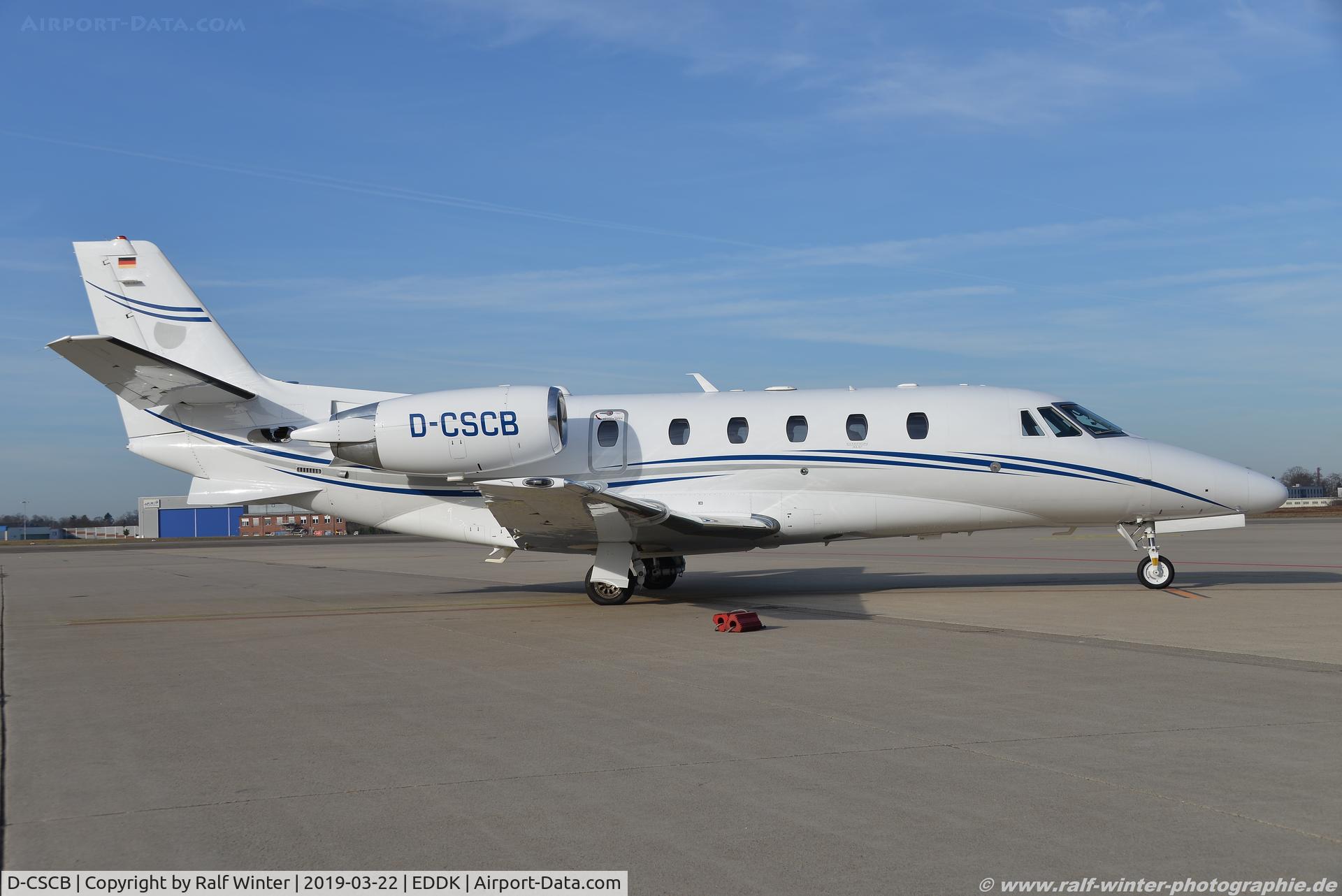 D-CSCB, 2015 Cessna 560XL Citation XLS+ C/N 560-6187, Cessna 560XL Citation XLS+ - SCR Silver Cloud Air - 560-6187 - D-CSCB - 22.03.2019 - CGN