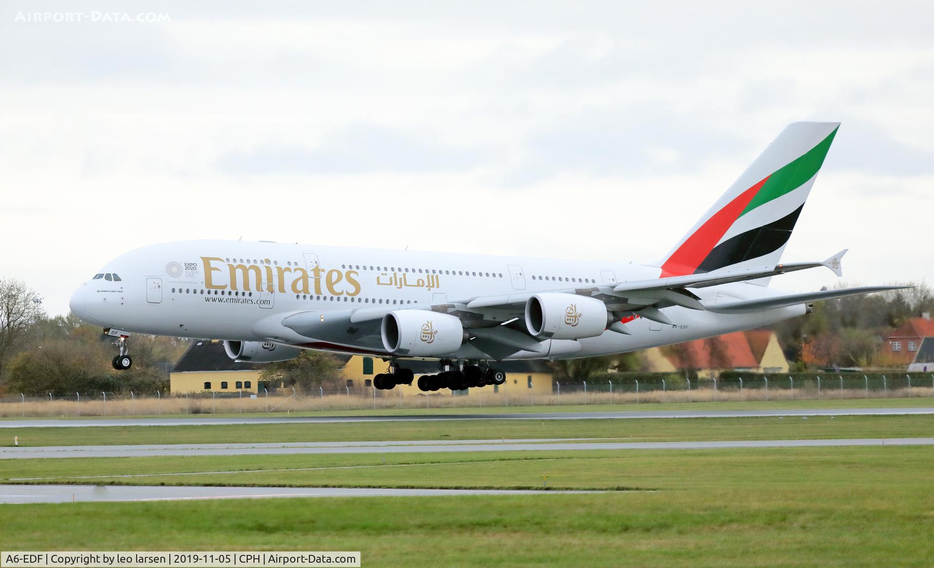 A6-EDF, 2006 Airbus A380-861 C/N 007, Copenhagen 5.11.2019