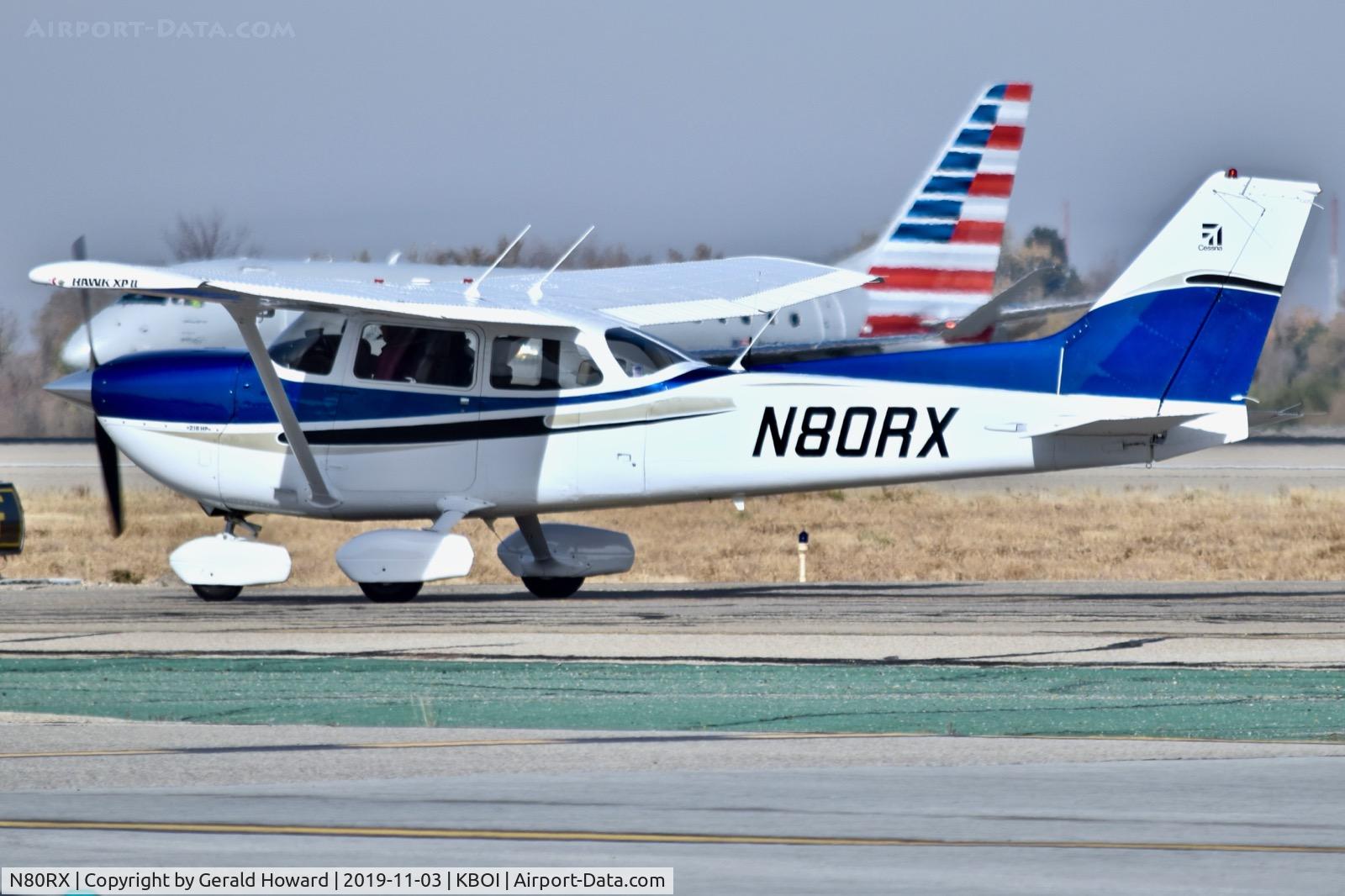 N80RX, 1979 Cessna R172K Hawk XP C/N R1723276, Taxiing on Bravo.