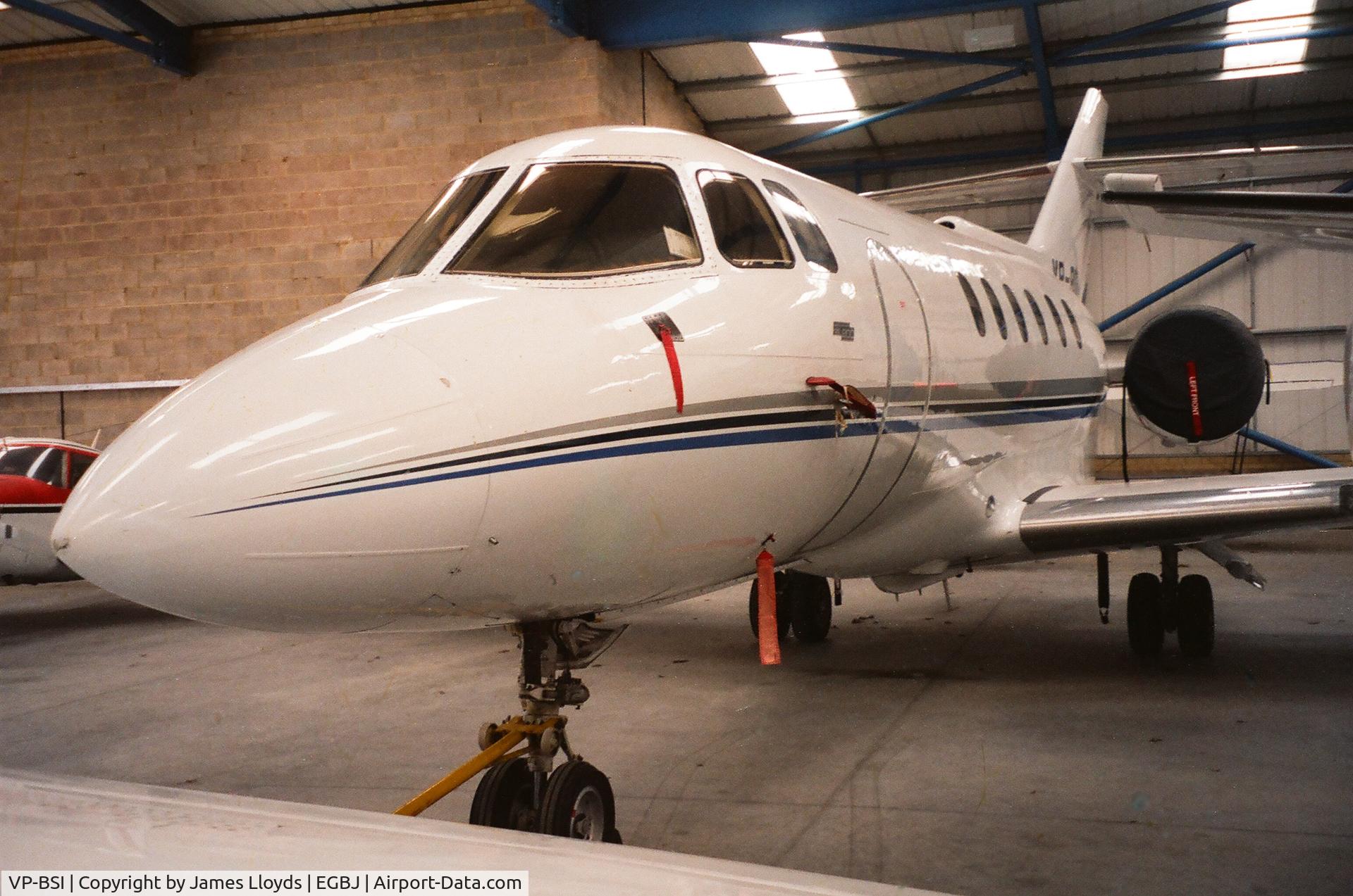 VP-BSI, 1986 British Aerospace BAe.125 Series 800B C/N 258073, Parked up inside SE2.