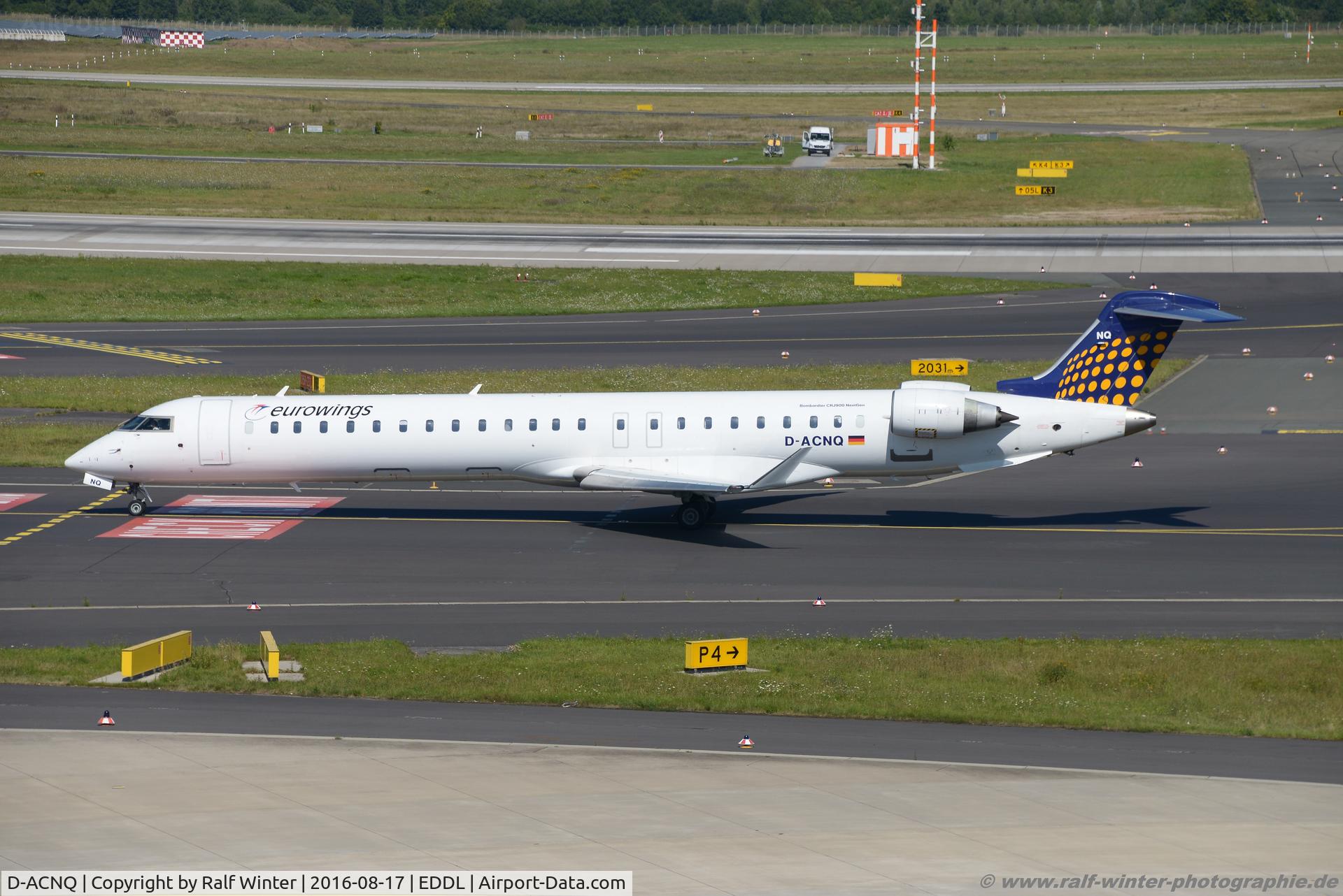 D-ACNQ, 2010 Bombardier CRJ-900LR (CL-600-2D24) C/N 15260, Bombardier CL-600-2D24 - CRJ-900 - EW EWG Eurowings - 15260 - D-ACNQ - 17.08.2016 - DUS