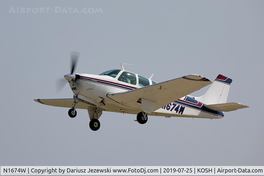 N1674W, 1972 Beech G33 C/N CD-1298, Beech G33 Bonanza  C/N CD-1298, N1674W